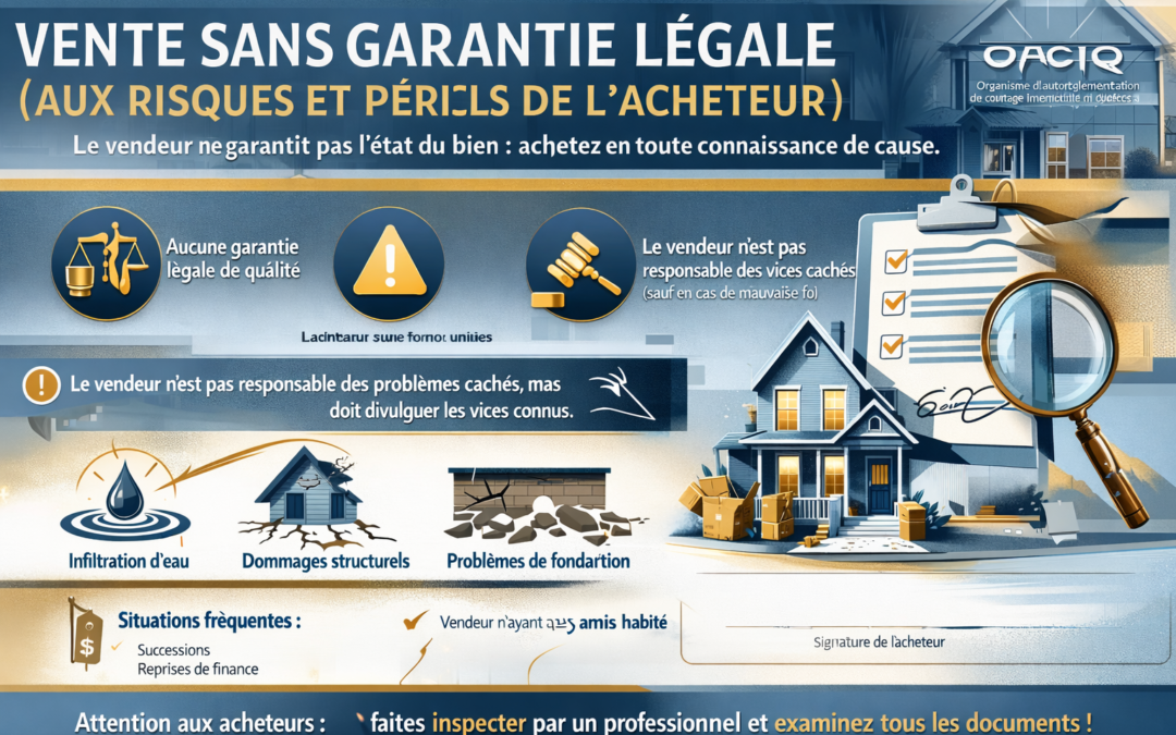 Vente sans garantie légale